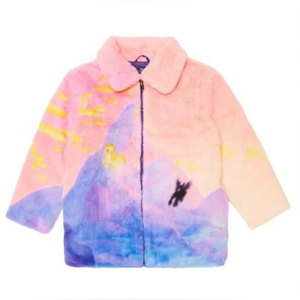Stella McCartney Kids  Disney Multicolor Fleece Jacket Full Zip Girl Size‎ 4